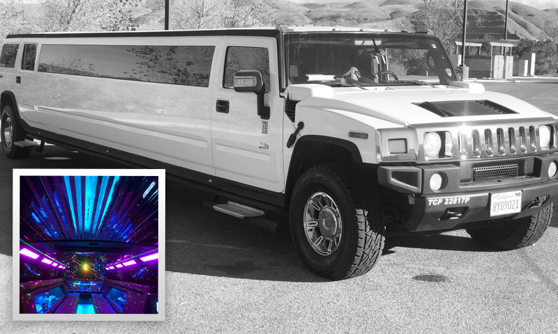 Limousine Fleet in Riverside County - Hummer H2 Stretch Limousine (White)